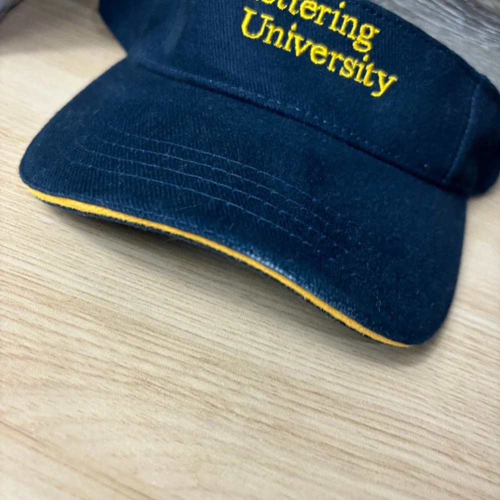 Kettering University Hat Visor Mens Blue Yellow‎ One Size Adjustable